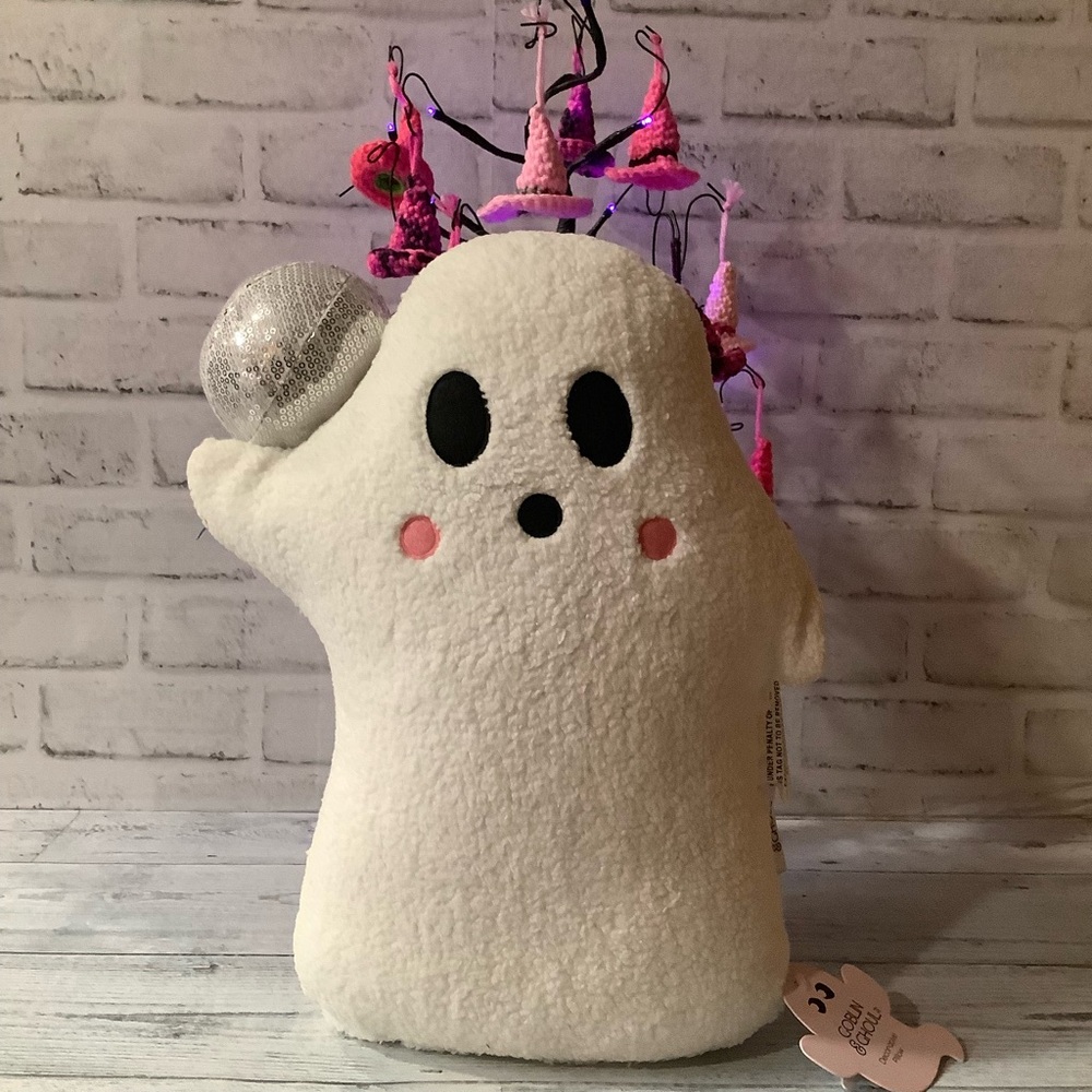 Goblins & Ghouls 15×17 Disco Ball Ghost Pillow